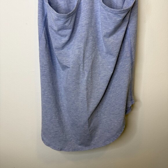 Lululemon Yogi Racerback III Tank Front Pocket Heather Blue Size 8 - Picture 11 of 14